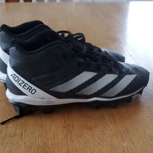Adidas Adizero Black and White Cleats